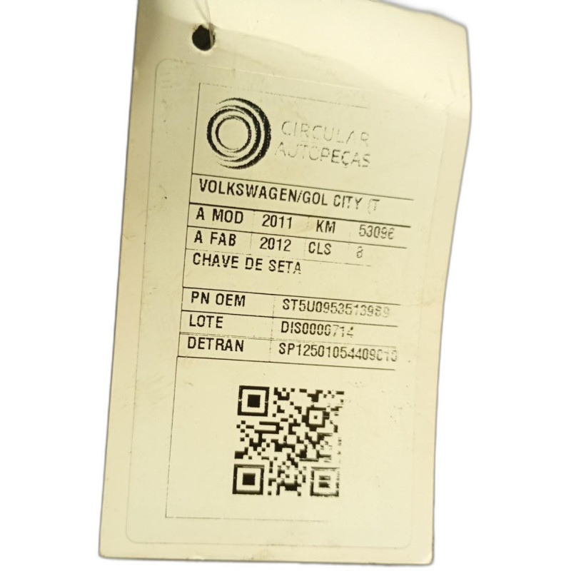 ALAVANCA COM CHAVE DE SETA VOLKSWAGEN GOL CITY TRND 1.0 11/12
