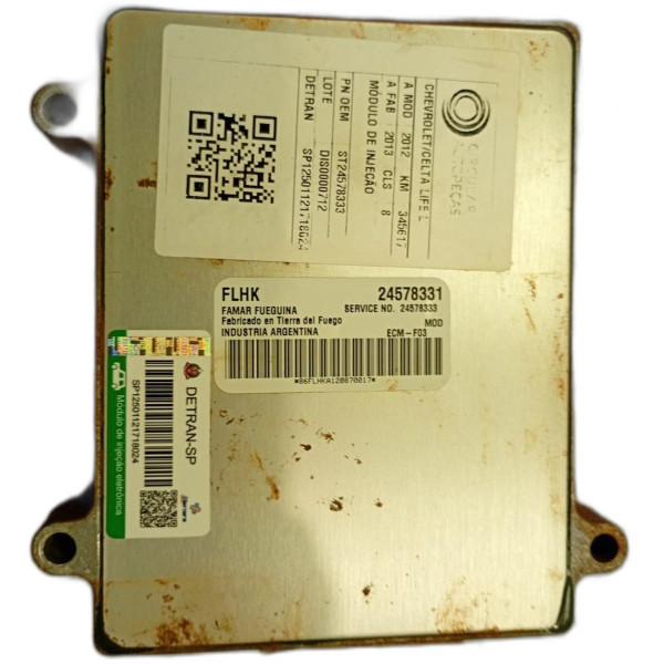 MÓDULO DE INJEÇÃO CHEVROLET CELTA LIFE/ LS 1.0 FLEX 12/13