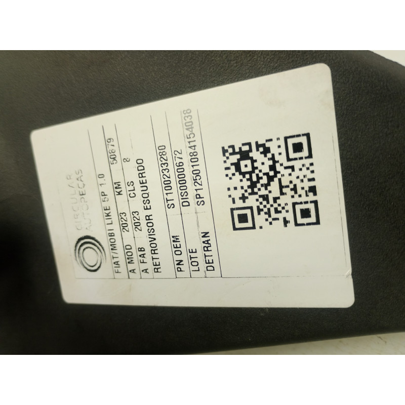 RETROVISOR ESQUERDO FIAT MOBI LIKE 1.0 FIRE FLEX 2023