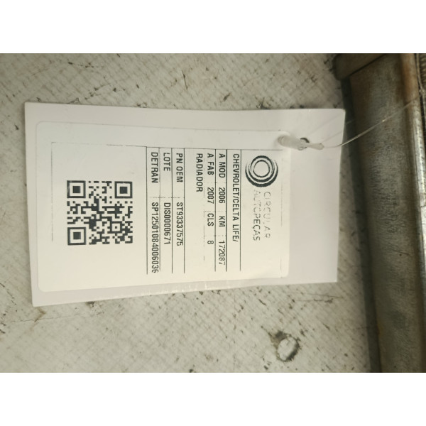 RADIADOR CHEVROLET CELTA LIFE/ LS 1.0 MPFI 8V FLEX 2006/2007