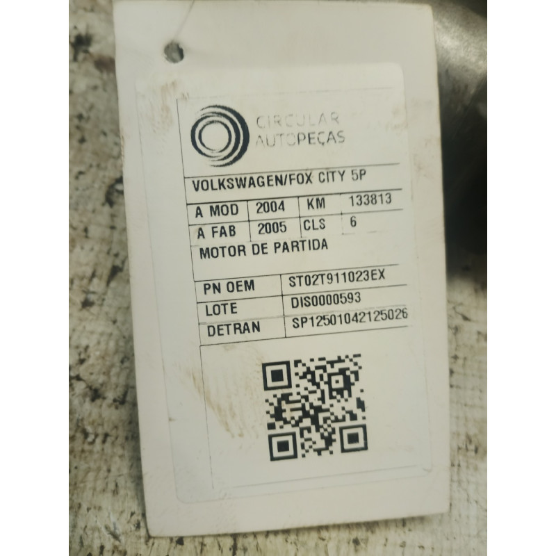 MOTOR DE PARTIDA VOLKSWAGEN FOX CITY 1.0 MI/ 1.0 FLEX 04/05