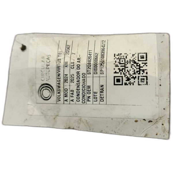 CONDENSADOR AR-CONDICIONADO VOLKSWAGEN VIRTUS TSI 1.0 24/25