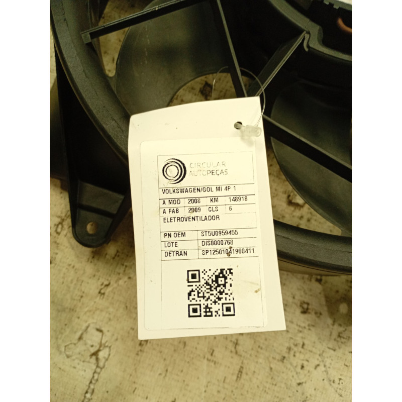 ELETROVENTILADOR VOLKSWAGEN GOL 1.0 MI T.FLEX 8V 2008/2009