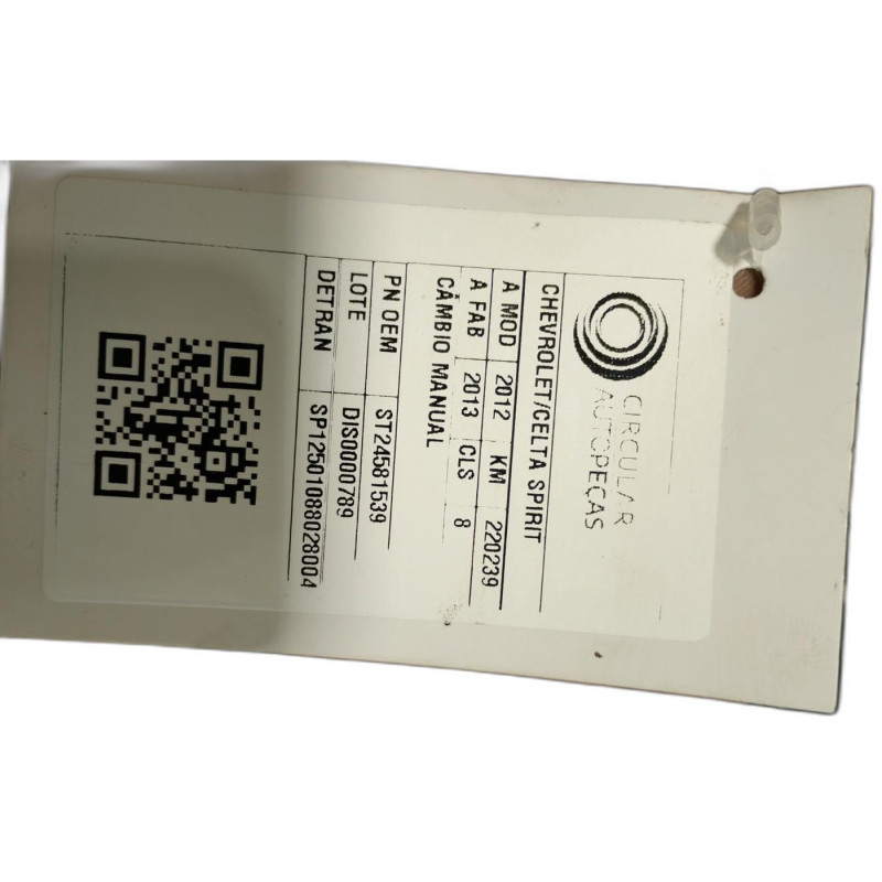 CÂMBIO MANUAL CHEVROLET CELTA SPIRIT/LT 1.0 MPFI 8V 2012/13