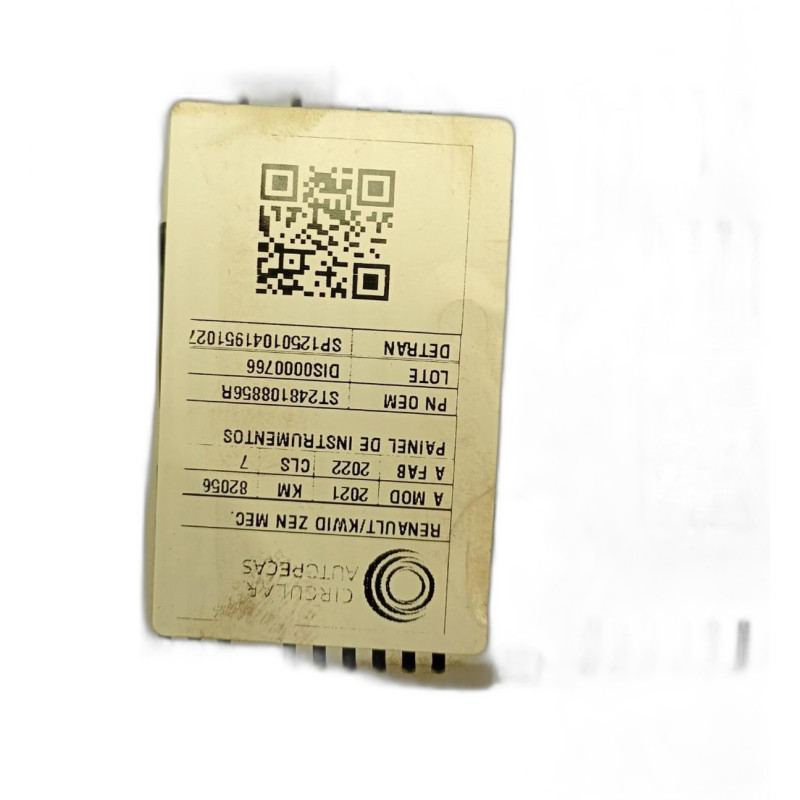 PAINEL DE INSTRUMENTOS RENAULT KWID ZEN 1.0 FLEX 12V 2021/22