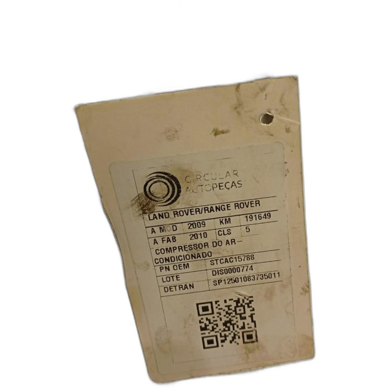 COMPRESSOR AR-CONDICIONADO RANGE ROVER SPORT SE 2009/10