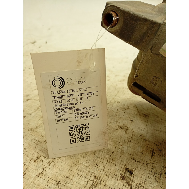 Compressor Ar Condicionado Ka 1.0 3cc 12v 2015 2016 a 2021