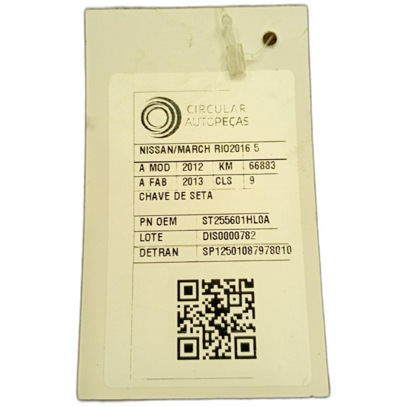 CHAVE DE SETA NISSAN MARCH RIO2016 1.6 FLEX FUEL 5P 2012/13