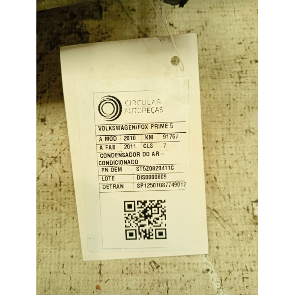 CONDENSADOR DO AR-CONDICIONADO VOLKSWAGEN Fox 1.6 2011