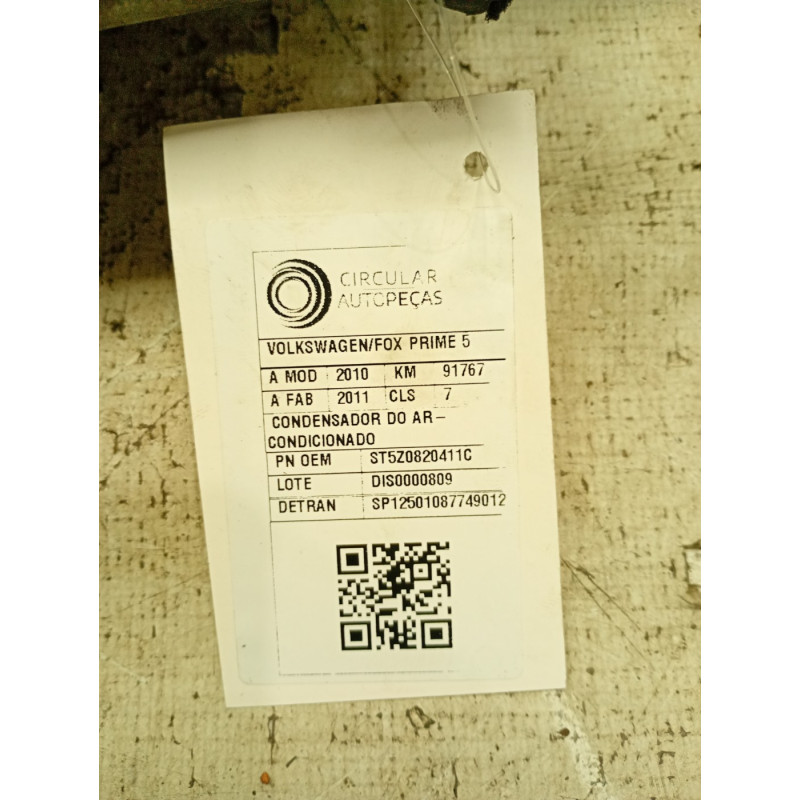 CONDENSADOR DO AR-CONDICIONADO VOLKSWAGEN Fox 1.6 2011