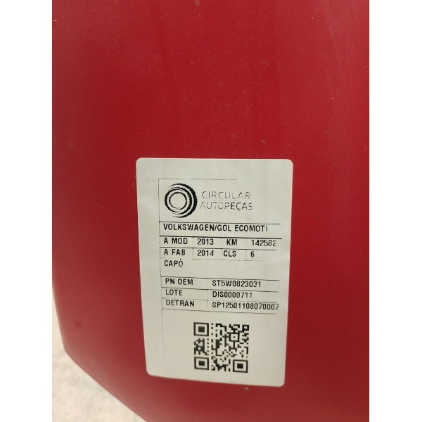 CAPÔ VERMELHO VOLKSWAGEN GOL ECOMOTION MI 2013/2014