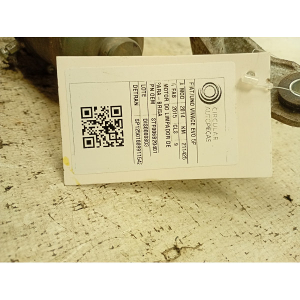 MOTOR LIMPADOR PARA-BRISA FIAT UNO VIVACE/RUA 1.0 FLEX 14/15