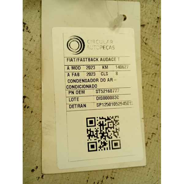 CONDENSADOR AR-CONDICIONADO FIAT FASTBACK 200 1.0 2023