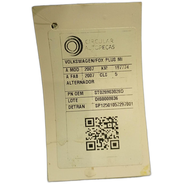 Alternador Uno Palio Punto Idea 1.0 1.4 110A Bosch 06/17