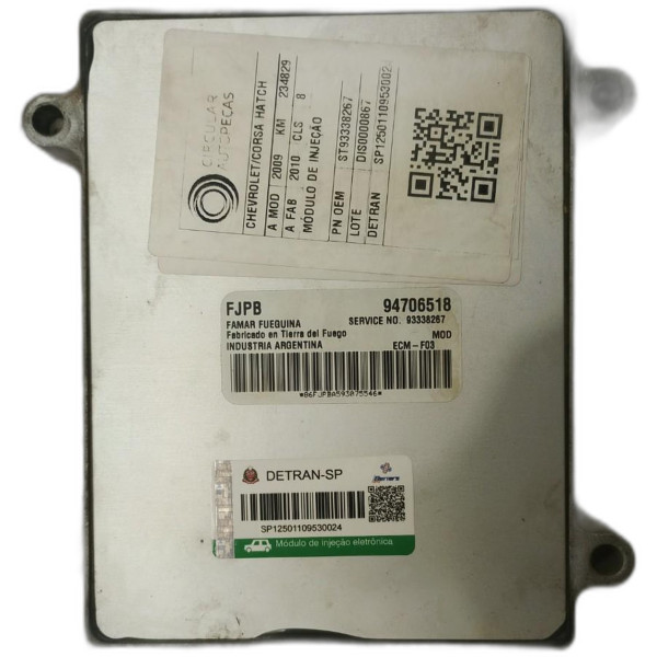 MÓDULO DE INJEÇÃO CHEVROLET CORSA HAT. MAXX 1.4 8V FLX 09/10