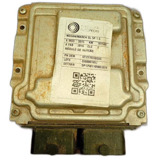 MÓDULO DE INJEÇÃO NISSAN MARCH SL 1.6 16V FLEX 2015/2016