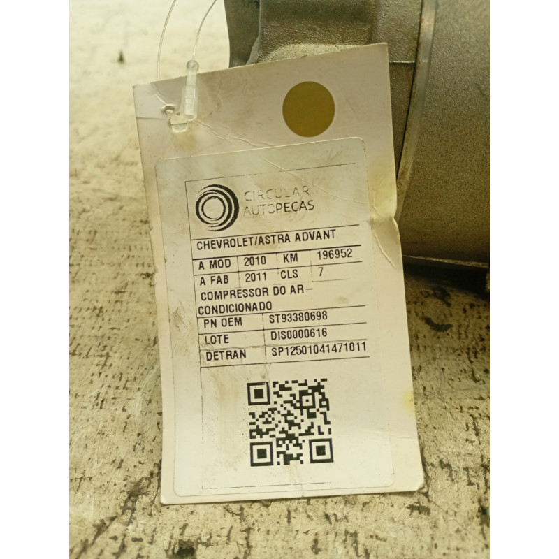 COMPRESSOR AR-CONDICIONADO CHEVROLET ASTRA ADVANTAGE 2010/11
