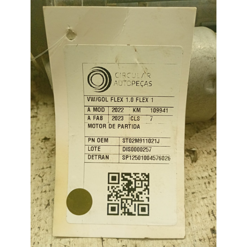 MOTOR DE PARTIDA VOLKSWAGEN GOL 1.0 FLEX 12V 2022/2023
