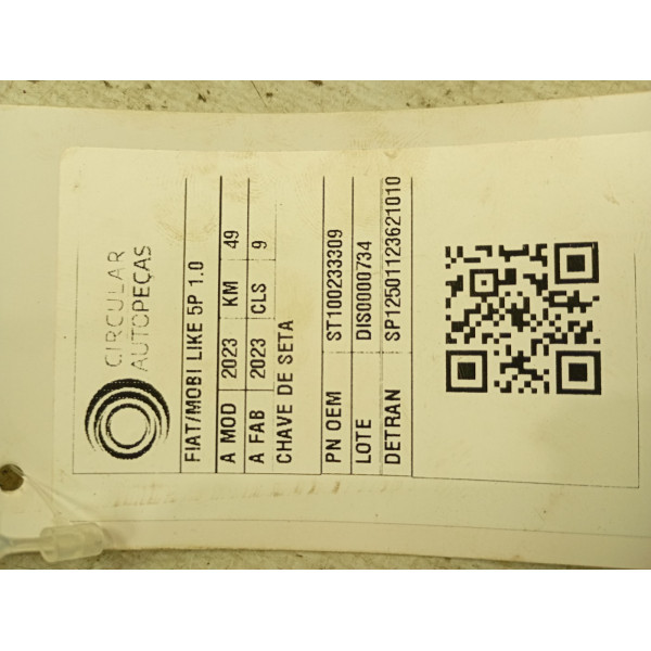 ALAVANCA COMANDO CHAVE DE SETA FIAT MOBI LIKE 1.0 FLEX 2023