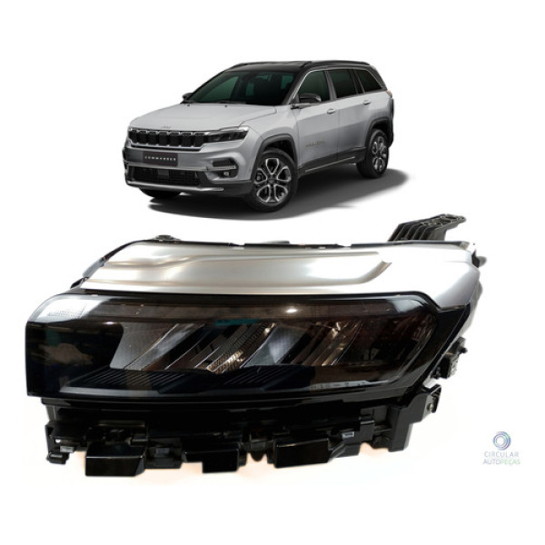 FAROL ESQUERDO JEEP COMMANDER OVERL TD380 2021/2022